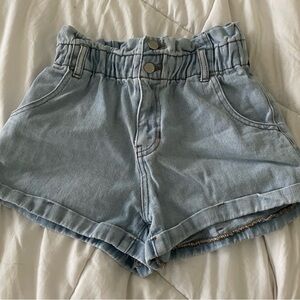 pacsun scrunched waistband mom jean shorts size small